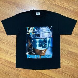 Vintage Lee Sport Mighty Ducks Big Face Graphic NHL T-shirt XL Hockey Sportswear